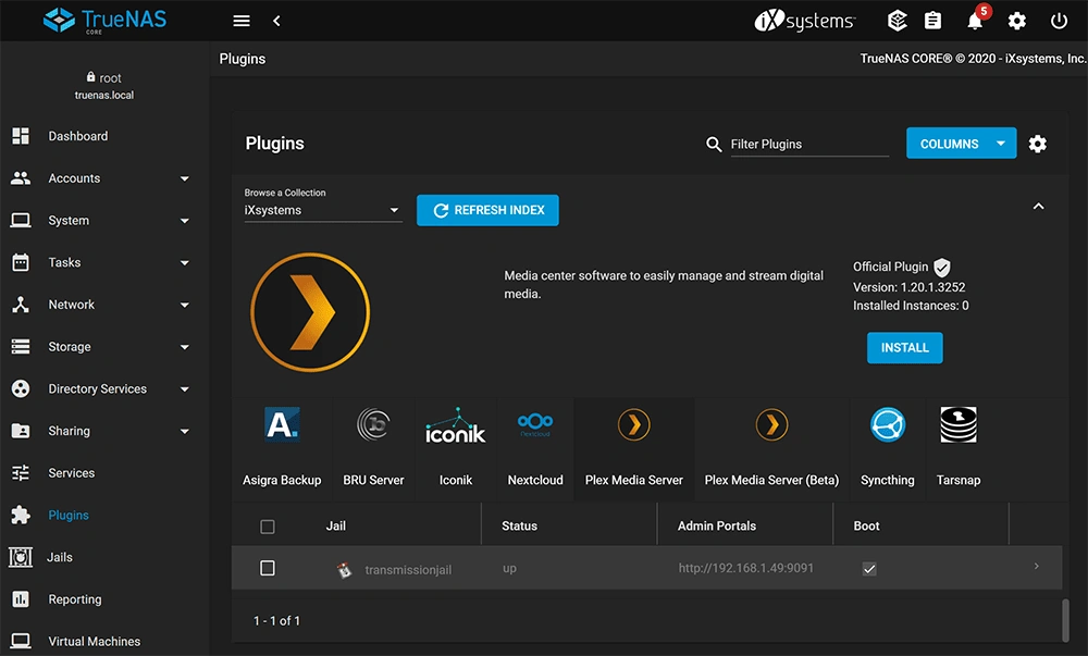 TrueNAS-Plugins-and-Application-Dashboard TrueNAS Plugins and Application Dashboard